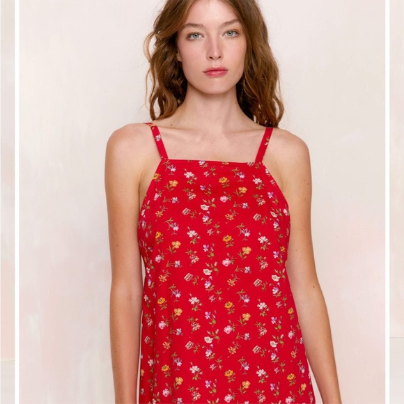 Christy Dawn Orchid Dress Large NWT crimson garden red floral - Picture 3 of 12